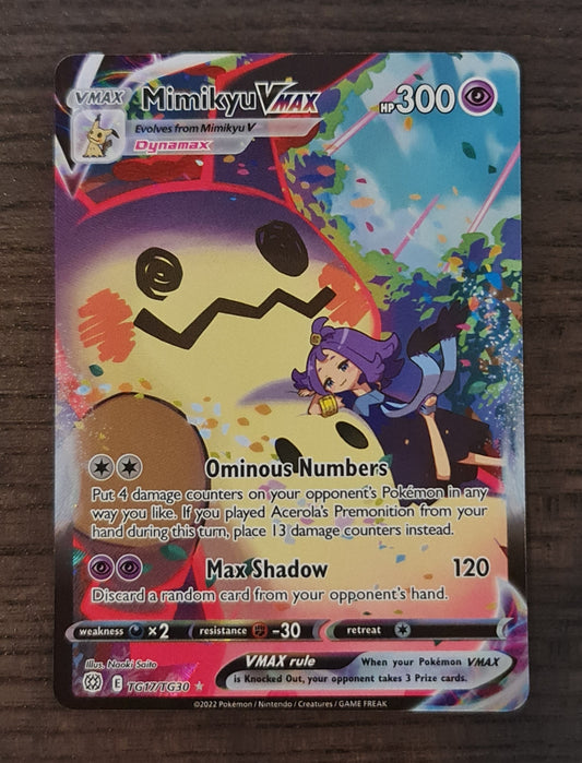 Pokemon Card Brilliant Stars TG17/TG30 Mimikyu VMAX Ultra Rare *M*