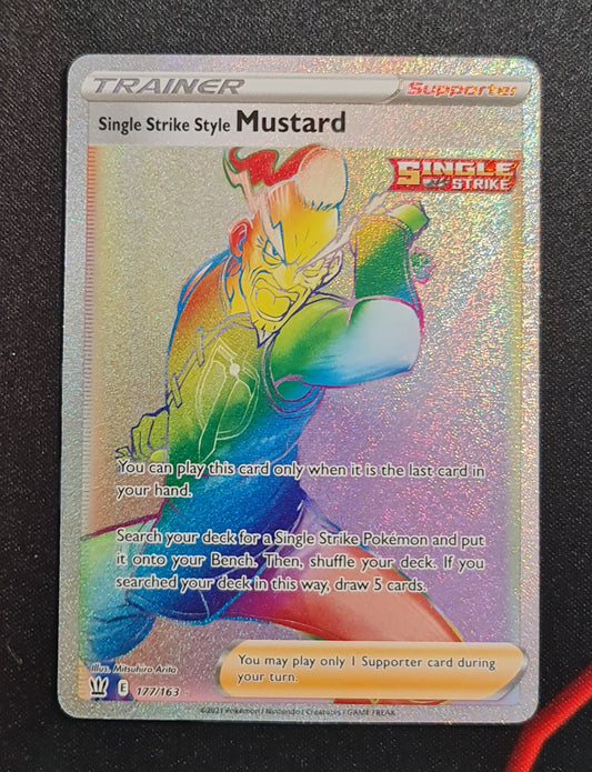 Pokemon Card Battle Styles 177/163 177/163 Single Strike Style Mustard Supporter Hyper Rare