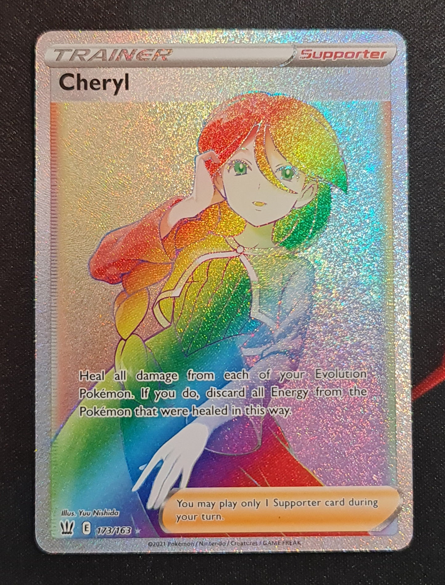 <transcy>Pokemon Card Battle Styles 173/163 173/163 Cheryl Supporter Hyper Sjælden</transcy>