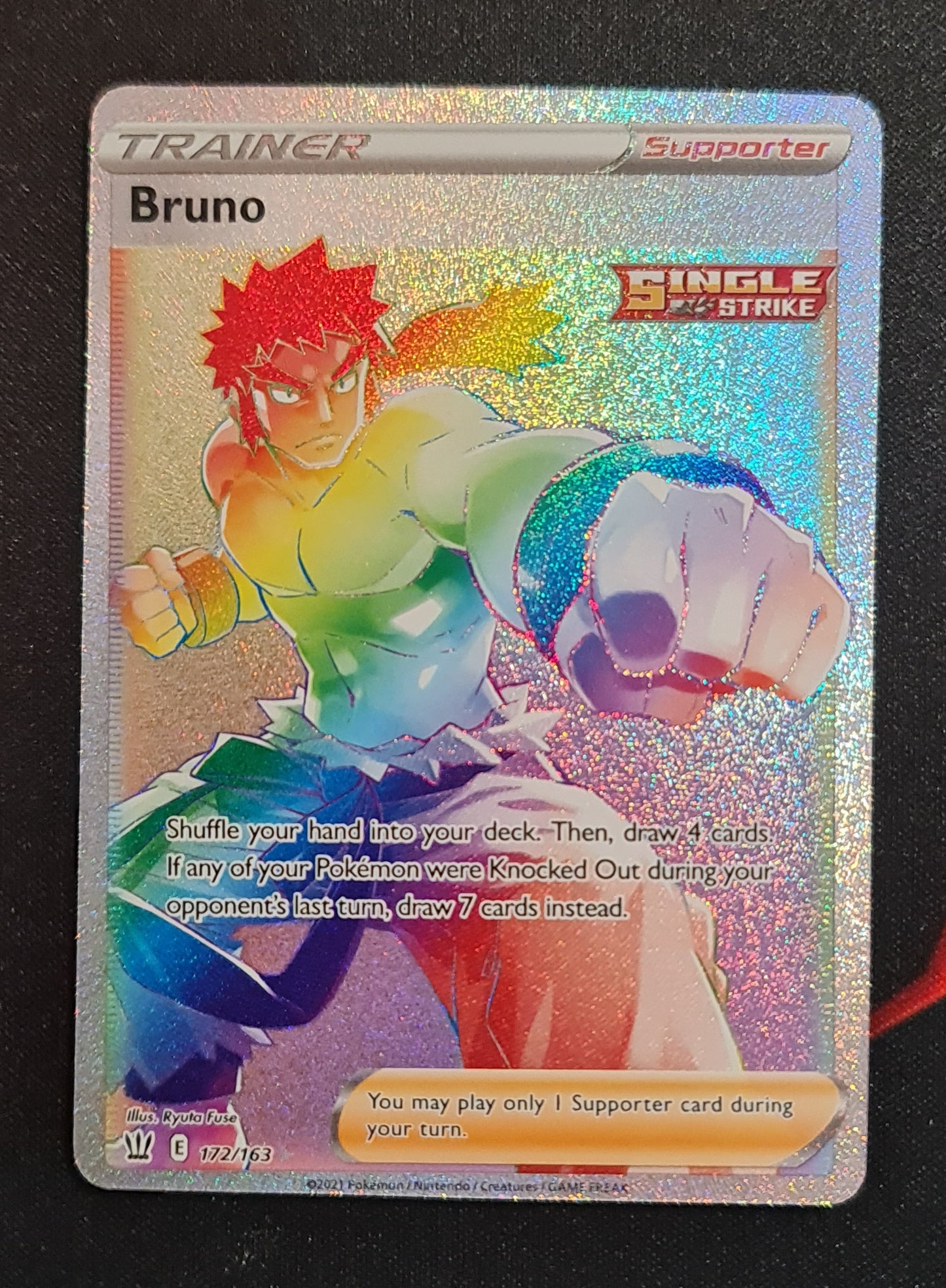 <transcy>Pokemon Card Battle Styles 172/163 172/163 Bruno-Anhänger Hyper Rare</transcy>