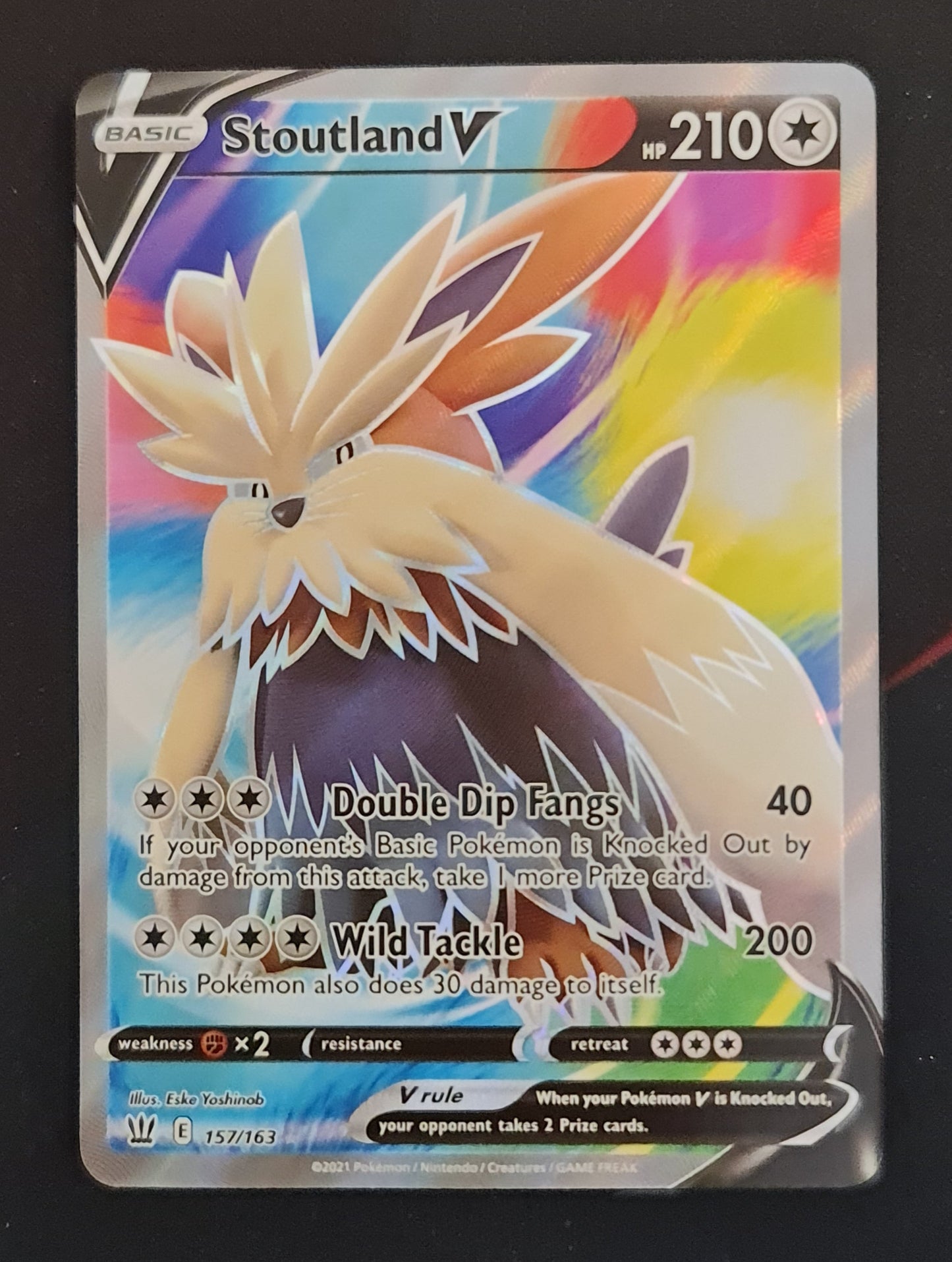 Pokemon Card Battle Styles 157/163 157/163 Stoutland V Full Art