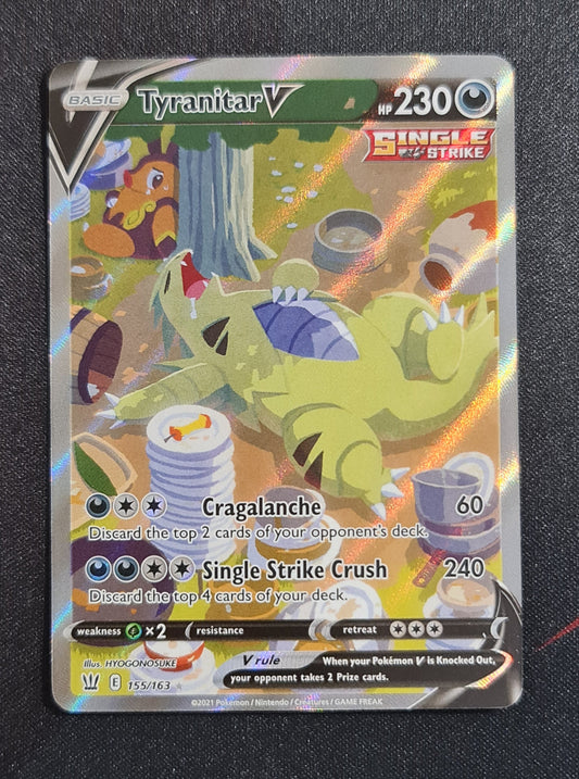 <transcy>أنماط بطاقات البوكيمون 155/163 155/163 Tyranitar V Full Art</transcy>