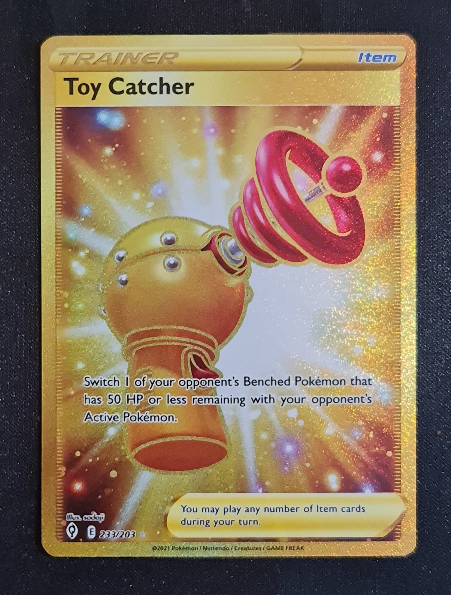 Pokemon Card Evolving Skies 233/203 233/203 Toy Catcher Item Secret Rare