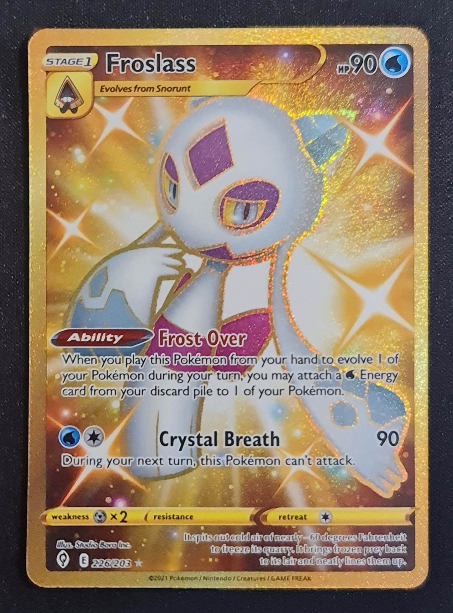 Pokemon Card Evolving Skies 226/203 226/203 Frosslass Secret Rare