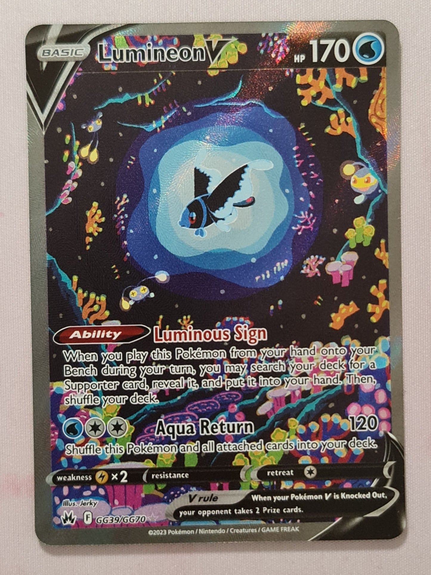 (S) Pokemon Card Crown Zenith Galarian Gallery GG39/GG70 Lumineon V Ultra Rare *MINT*