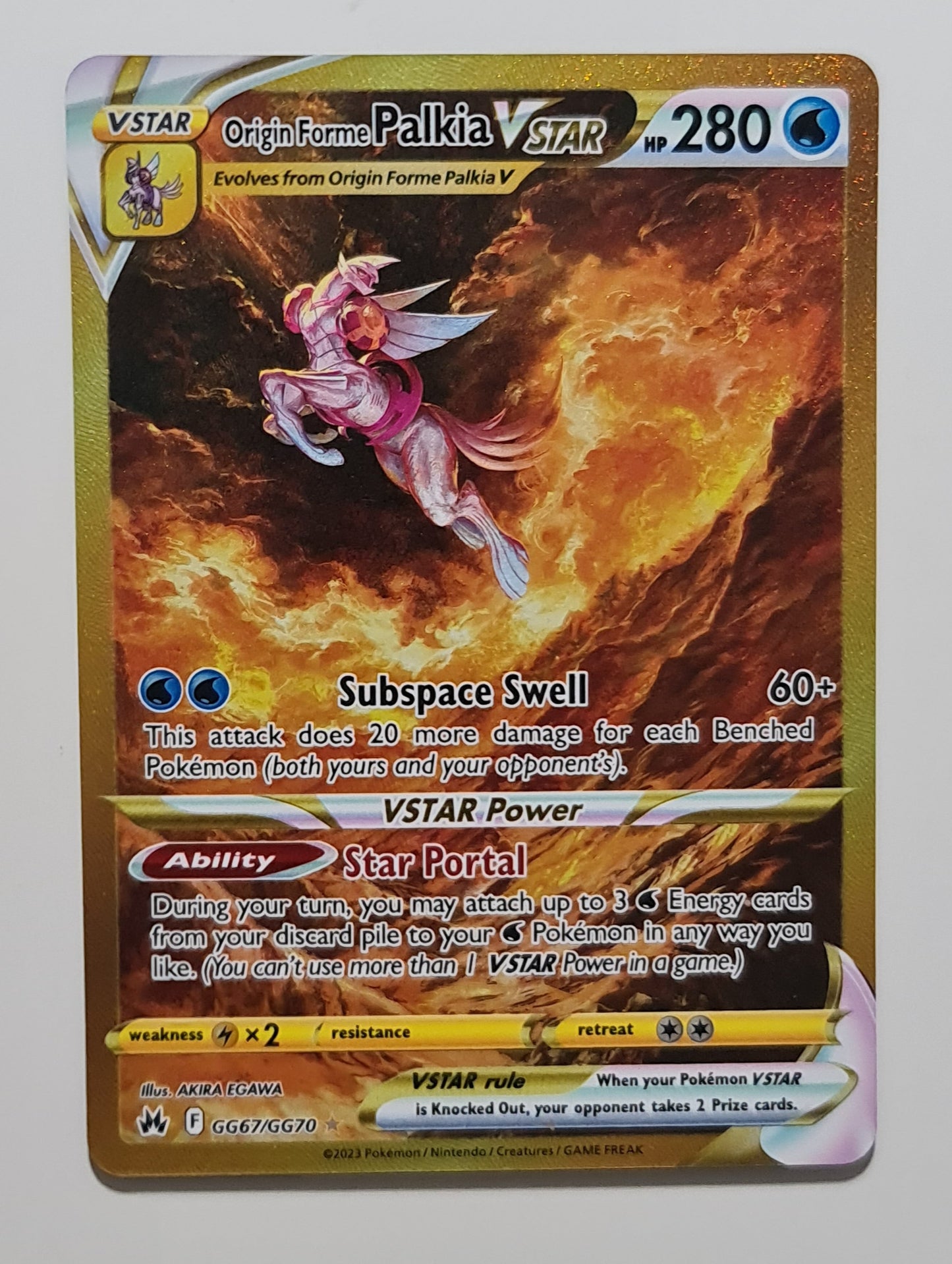 (S) Pokemon Card Crown Zenith Galarian Gallery GG67/GG70 Origin Forme Palkia VSTAR Secret Rare *MINT*