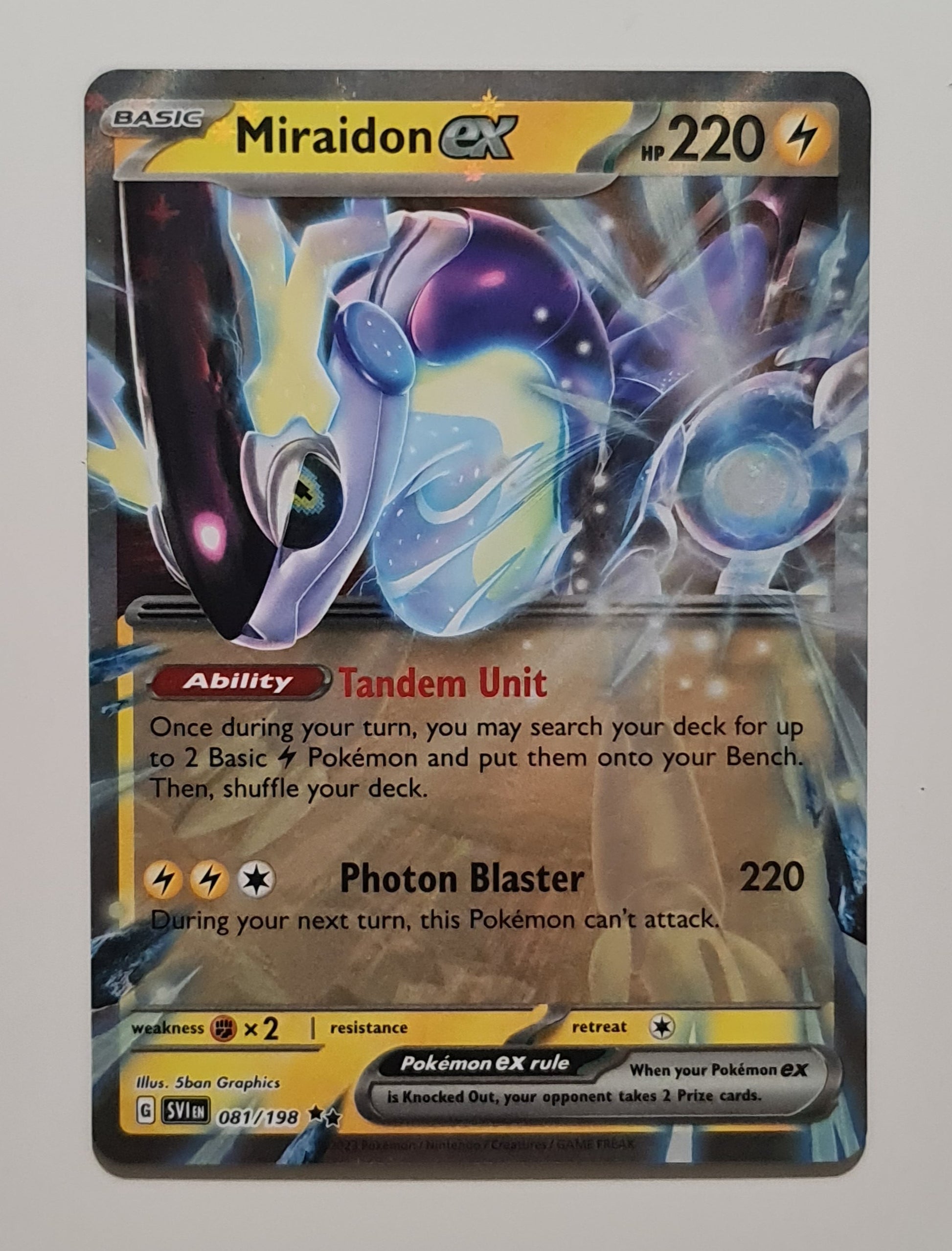 Pokemon Card Scarlet & Violet 081/198 81/198 Miraidon ex Double Rare * Brokenvase Games Pokemon Card Scarlet & Violet 081/198 81/198 Miraidon ex Double Rare * Brokenvase Games