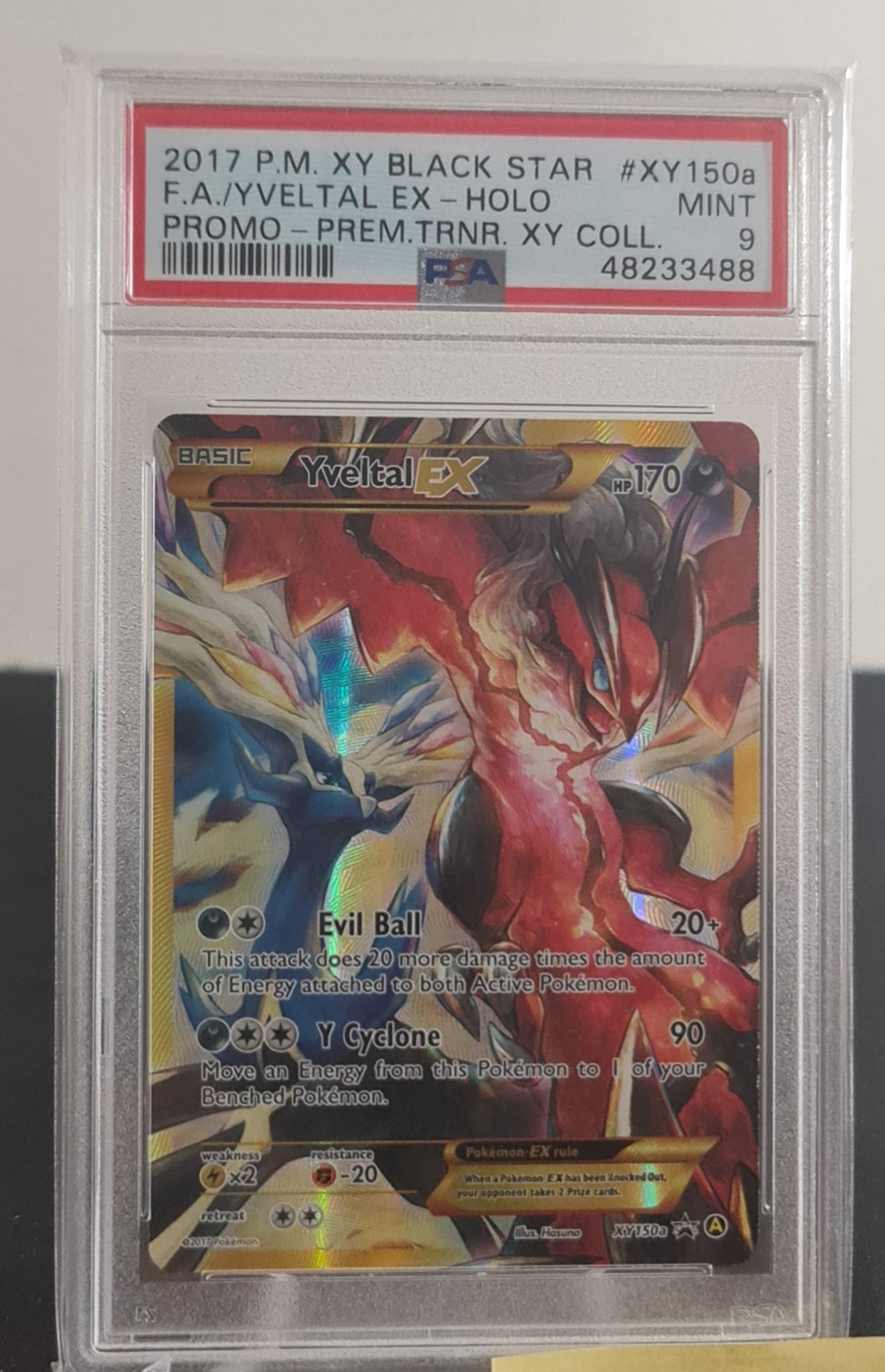 Pokemon Card PSA 9 MINT Yveltal EX XY150a Promo