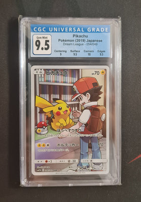 Pokemon Card Pikachu 054/049 CHR Dream League CGC MINT 9.5 Graded