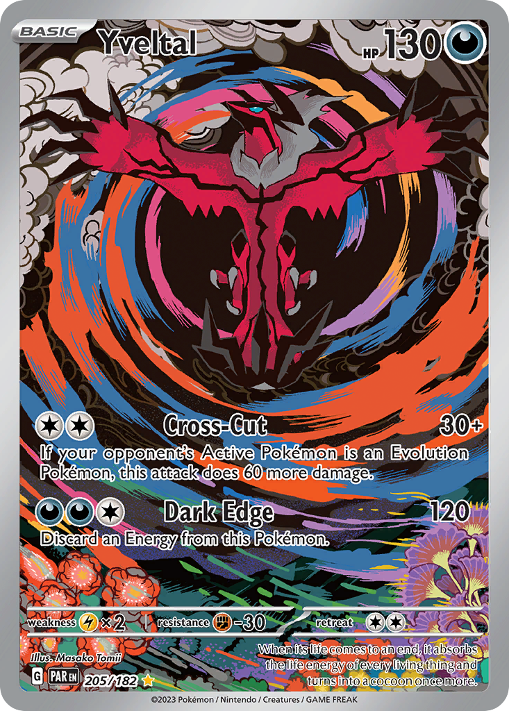 205/182 Yveltal  Pokemon Card  Paradox Rift Illustration Rare *MINT*