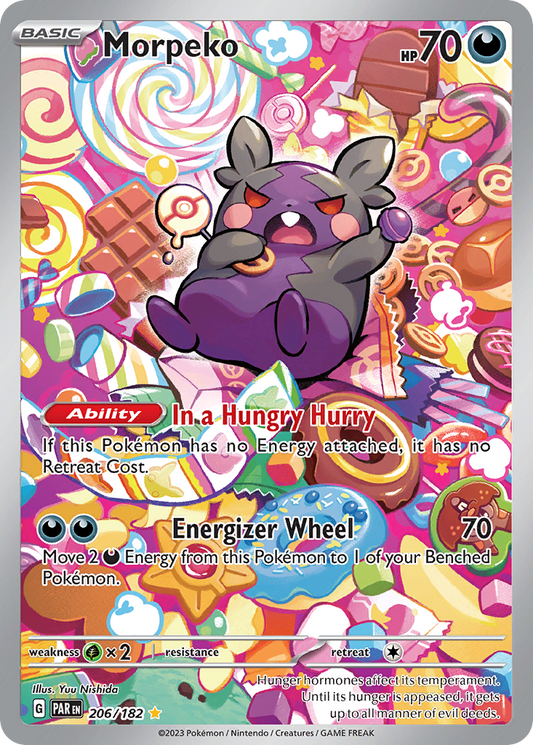 206/182 Morpeko  Pokemon Card  Paradox Rift Illustration Rare *MINT*