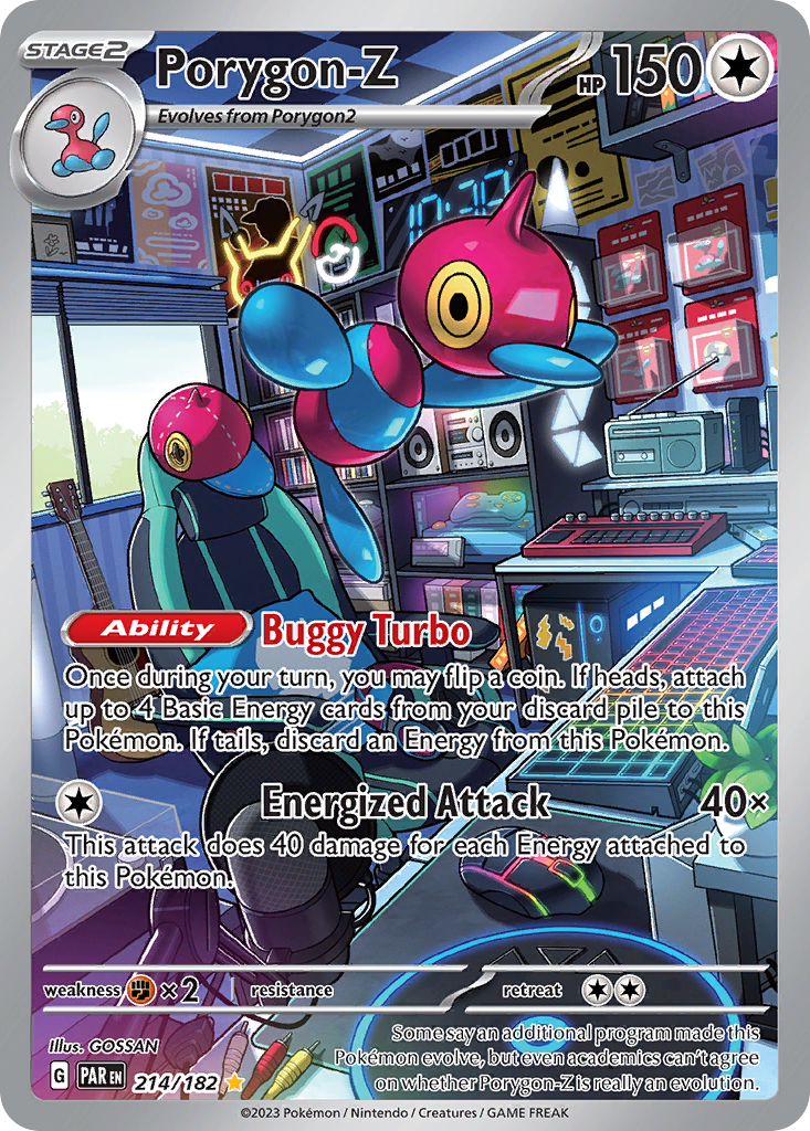 214/182 Porygon-Z  Pokemon Card  Paradox Rift Illustration Rare *MINT*