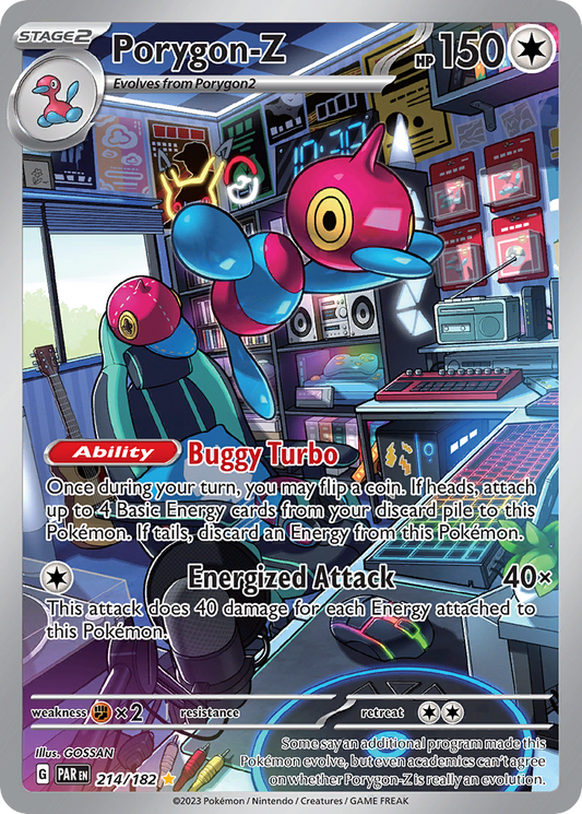 214/182 Porygon-Z  Pokemon Card  Paradox Rift Illustration Rare *MINT*