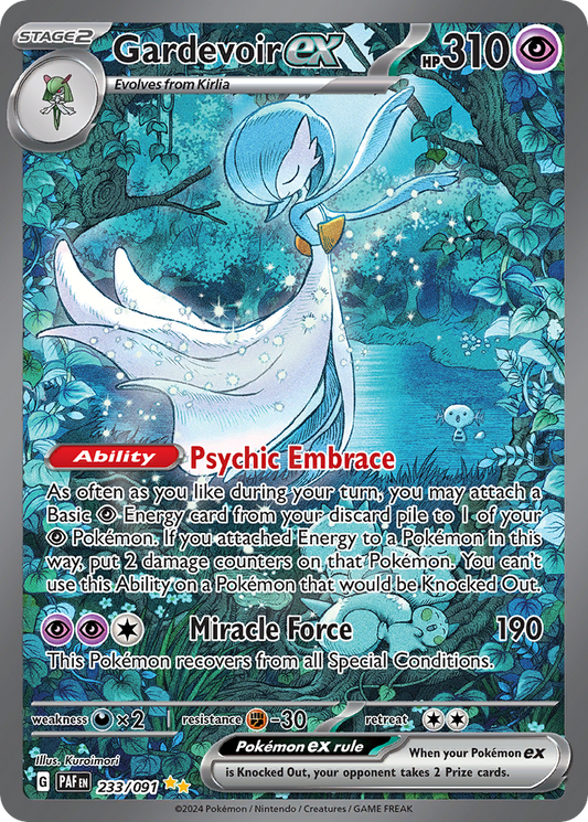 233/91 Gardevoir ex  Pokemon Card  Paldean Fates Special Illustration Rare *MINT*