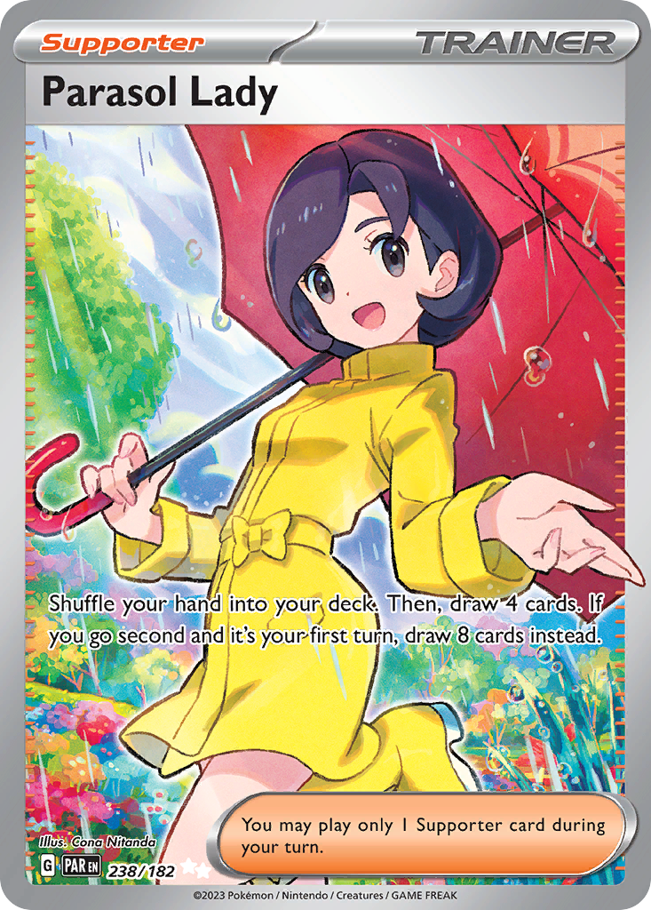 238/182 Parasol Lady  Pokemon Card  Paradox Rift Ultra Rare Supporter *MINT*