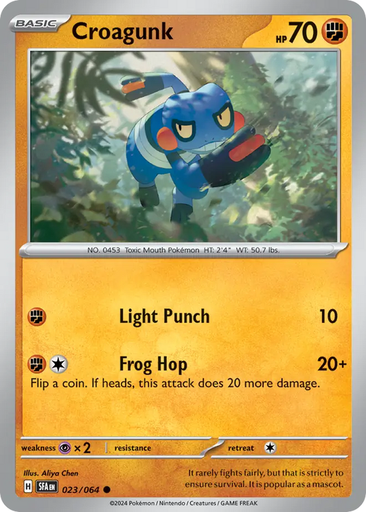 023/064 23/64 Croagunk Pokemon Card Shrouded Fable Common *MINT*