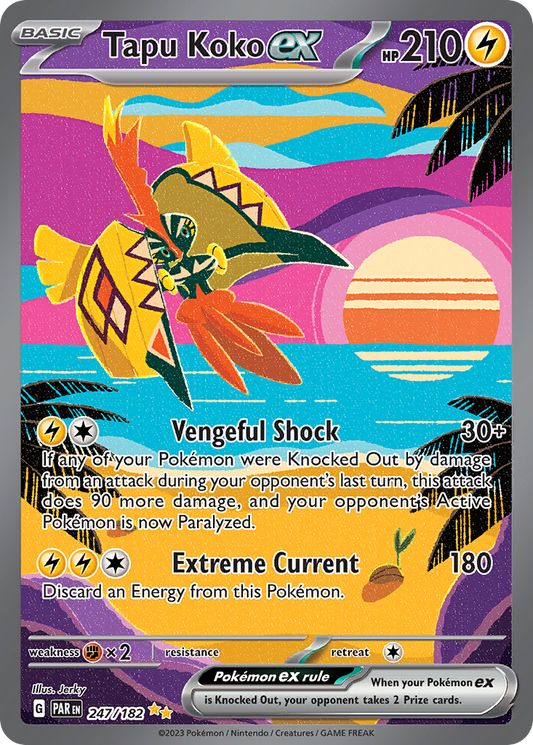 247/182 Tapu Koko ex  Pokemon Card  Paradox Rift Special Illustration Rare *MINT*