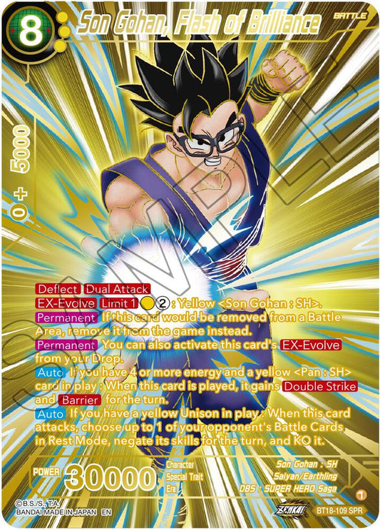 DBS BT18-109 SPR Son Gohan, Flash of Brilliance Dawn of the Z-Legends *MINT*