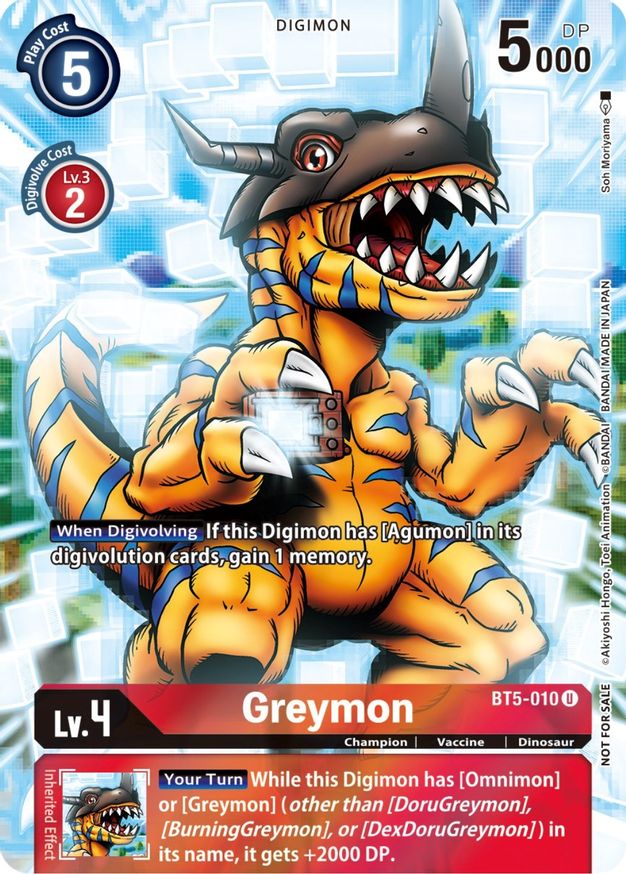 Digimon Card 25th Anniversary Promo Greymon BT5-010 U