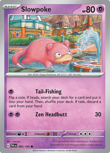 Pokemon Card Paldea Evolved 085/193 85/193 Slowpoke Common *MINT*