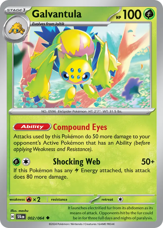 002/064 2/64 Galvantula Pokemon Card Shrouded Fable Uncommon *MINT*