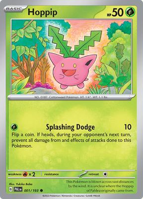 Pokemon Card Paldea Evolved 001/193 1/193 Hoppip Common *MINT*