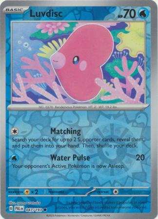 Pokemon Card Paldea Evolved 047/193 47/193 Luvdisc Reverse Holo Common *MINT*