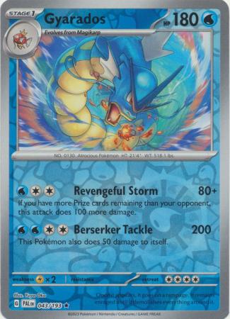 Pokemon Card Paldea Evolved 043/193 43/193 Gyarados Reverse Holo Rare *MINT*