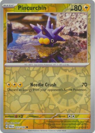 Pokemon Card Paldea Evolved 072/193 72/193 Pincurchin Reverse Holo Common *MINT*