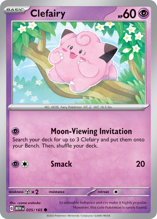 035/165 35/165 Clefairy  Pokemon Card  151 Common *MINT*