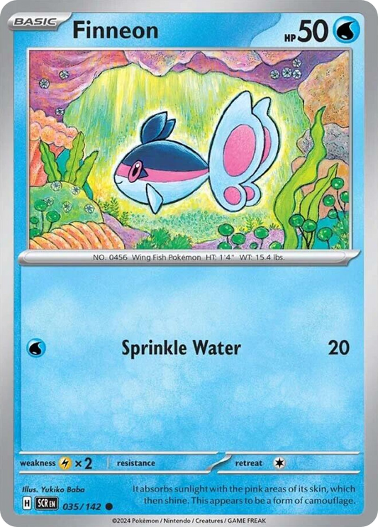 035/142 35/142 Finneon  Pokemon Card  Stellar Crown Common *MINT*