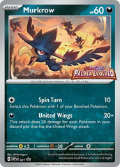 Pokemon Card SVP-En 021 Murkrow Prerelease promo