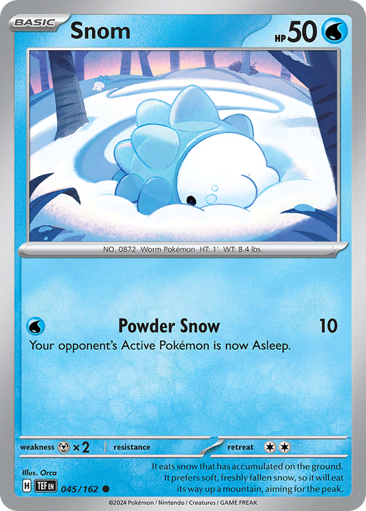 045/162 45/162 Snom  Pokemon Card  Temporal Forces Common *MINT*