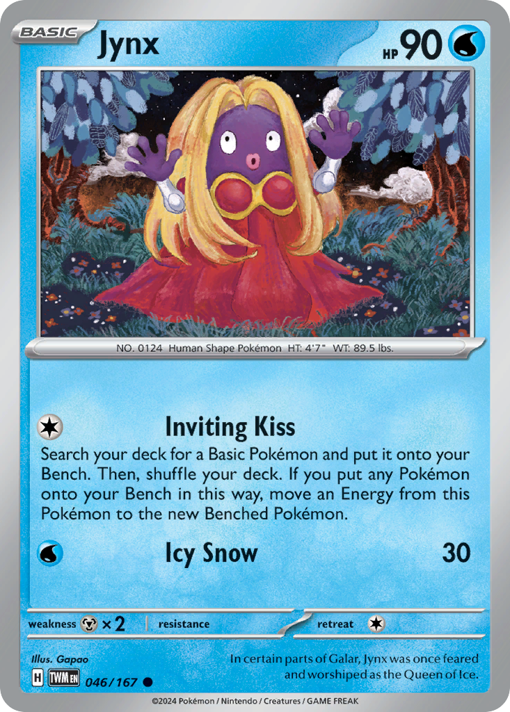 046/167 46/167 Jynx  Pokemon Card  Twilight Masquerade Common *MINT*