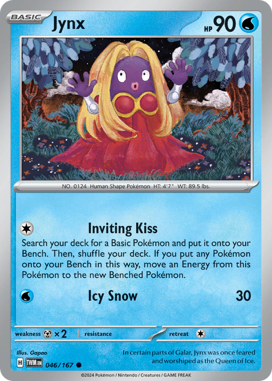 046/167 46/167 Jynx  Pokemon Card  Twilight Masquerade Common *MINT*