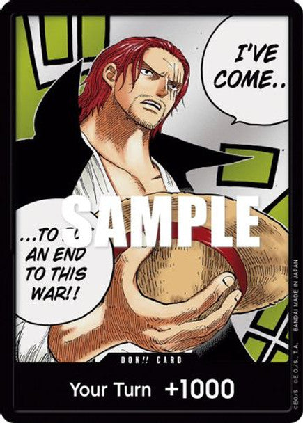 One Piece Card Paramount War DON!! Alt Art OP02-DON (Shanks)