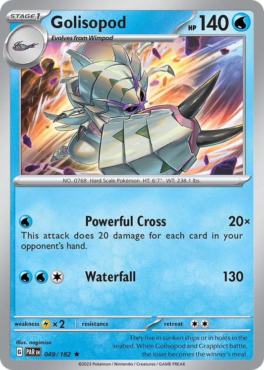 049/182 49/182 Golisopod  Pokemon Card  Paradox Rift Holo Rare *MINT*