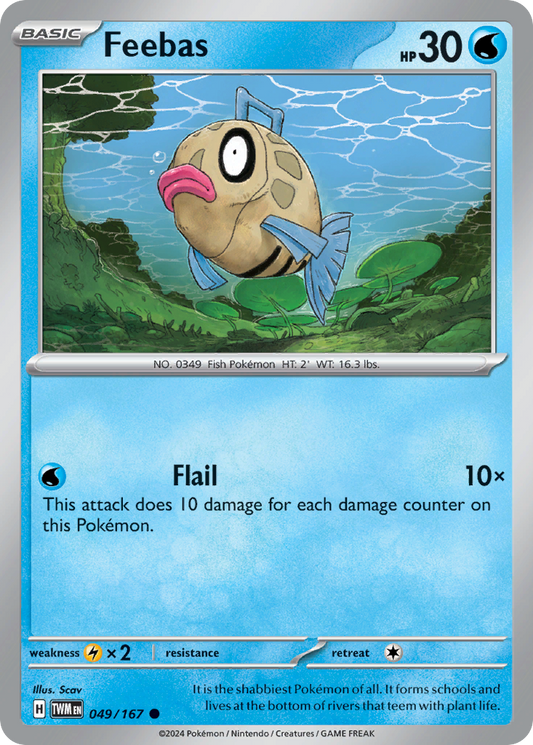 049/167 49/167 Feebas  Pokemon Card  Twilight Masquerade Common *MINT*