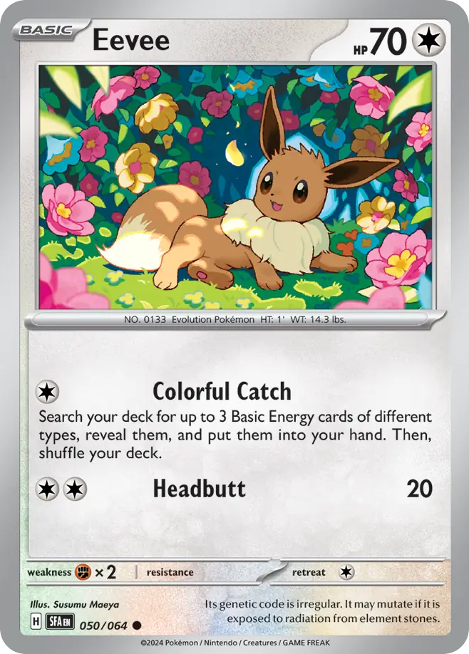 050/064 50/64 Eevee Pokemon Card Shrouded Fable Common *MINT*