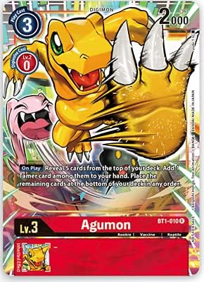 <transcy>Digimon Card Ver 1.0 Agumon BT1-010 R</transcy>