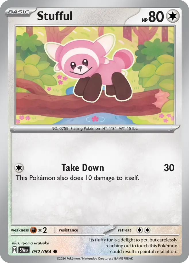 052/064 52/64 Stufful Pokemon Card Shrouded Fable Common *MINT*