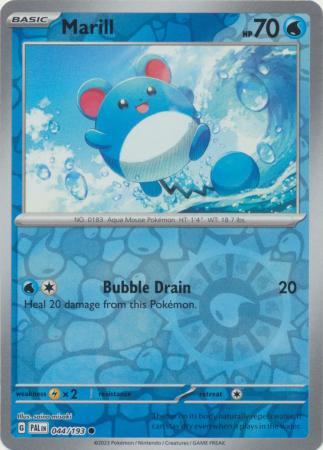 Pokemon Card Paldea Evolved 044/193 44/193 Marill Reverse Holo Common *MINT*