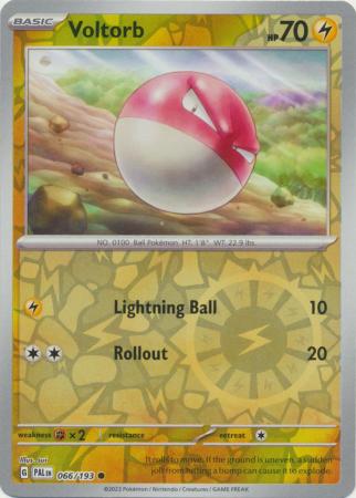 Pokemon Card Paldea Evolved 066/193 66/193 Voltorb Reverse Holo Common *MINT*