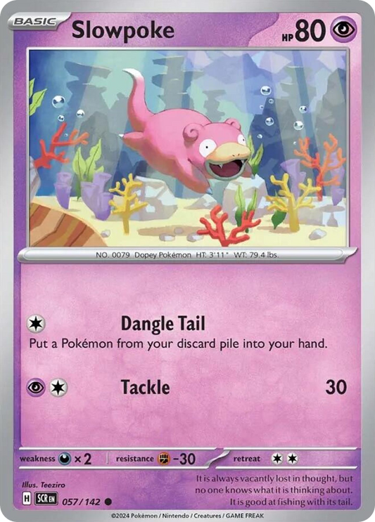 057/142 57/142 Slowpoke  Pokemon Card  Stellar Crown Common *MINT*