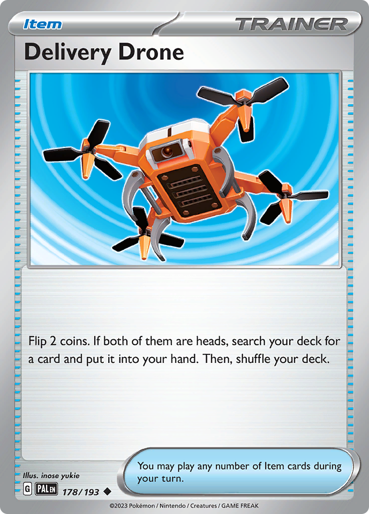 Pokemon Card Paldea Evolved 178/193 Delivery Drone Item Uncommon *MINT*