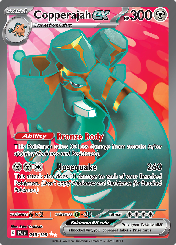 (S) Pokemon Card Paldea Evolved 245/193 Copperajah ex Ultra Rare *MINT*