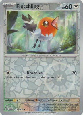 Pokemon Card Paldea Evolved 163/193 Fletchling Reverse Holo Common *MINT*