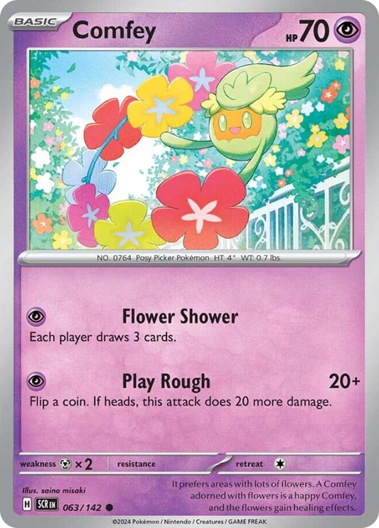 063/142 63/142 Comfey  Pokemon Card  Stellar Crown Common *MINT*