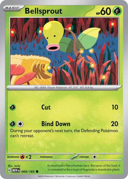 069/165 69/165 Bellsprout  Pokemon Card  151 Common *MINT*