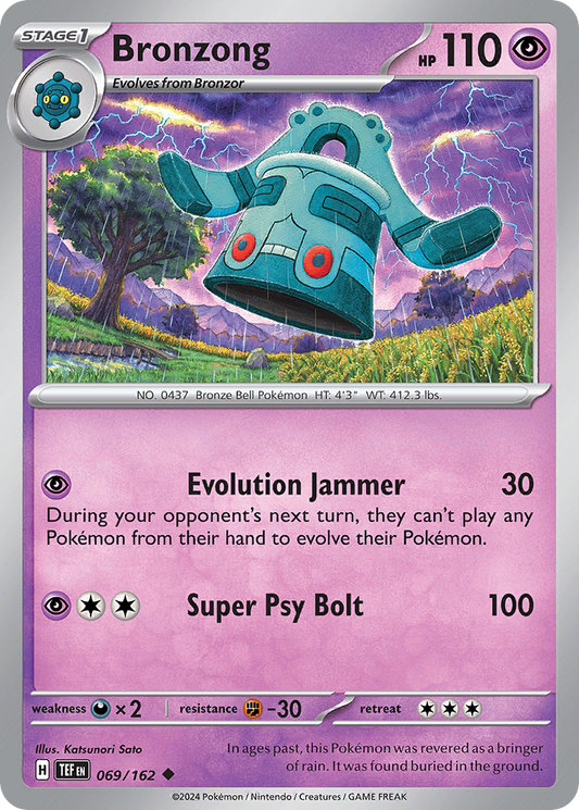 069/162 69/162 Bronzong  Pokemon Card  Temporal Forces Uncommon *MINT*